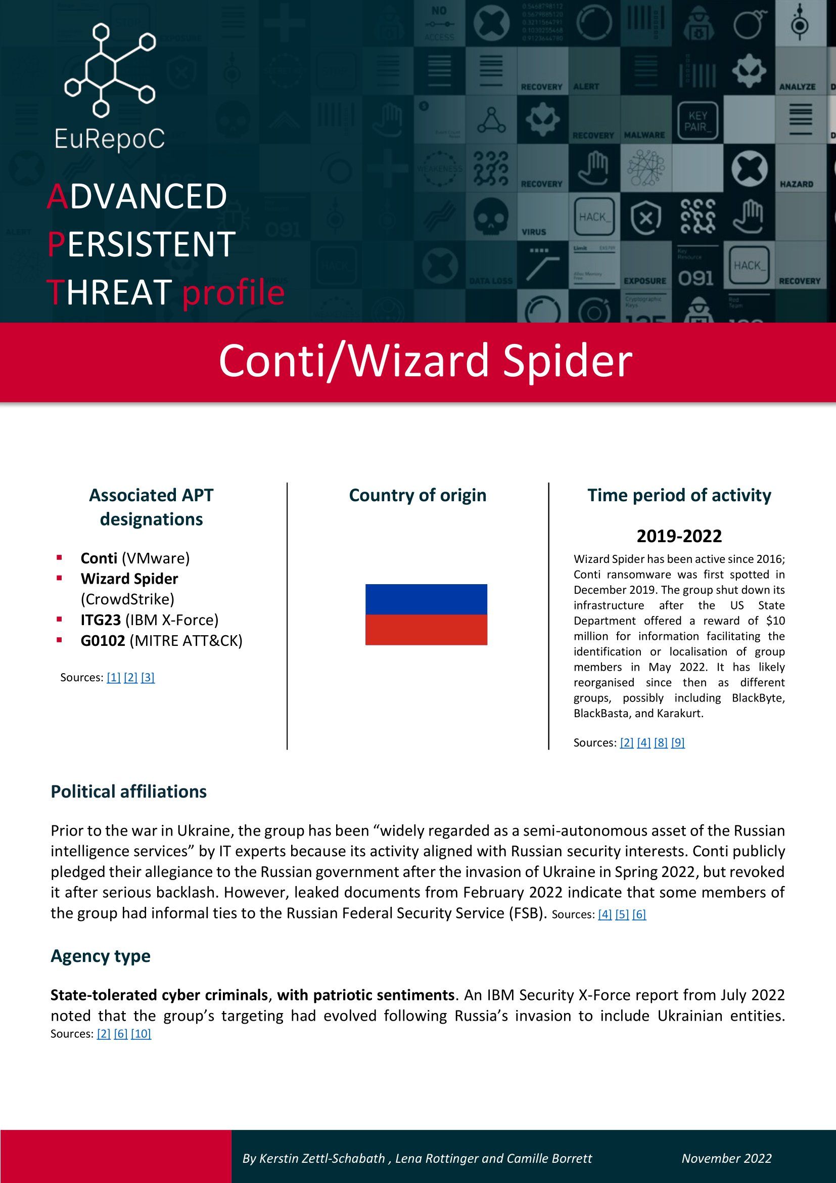 APT Profile – Conti/Wizard Spider