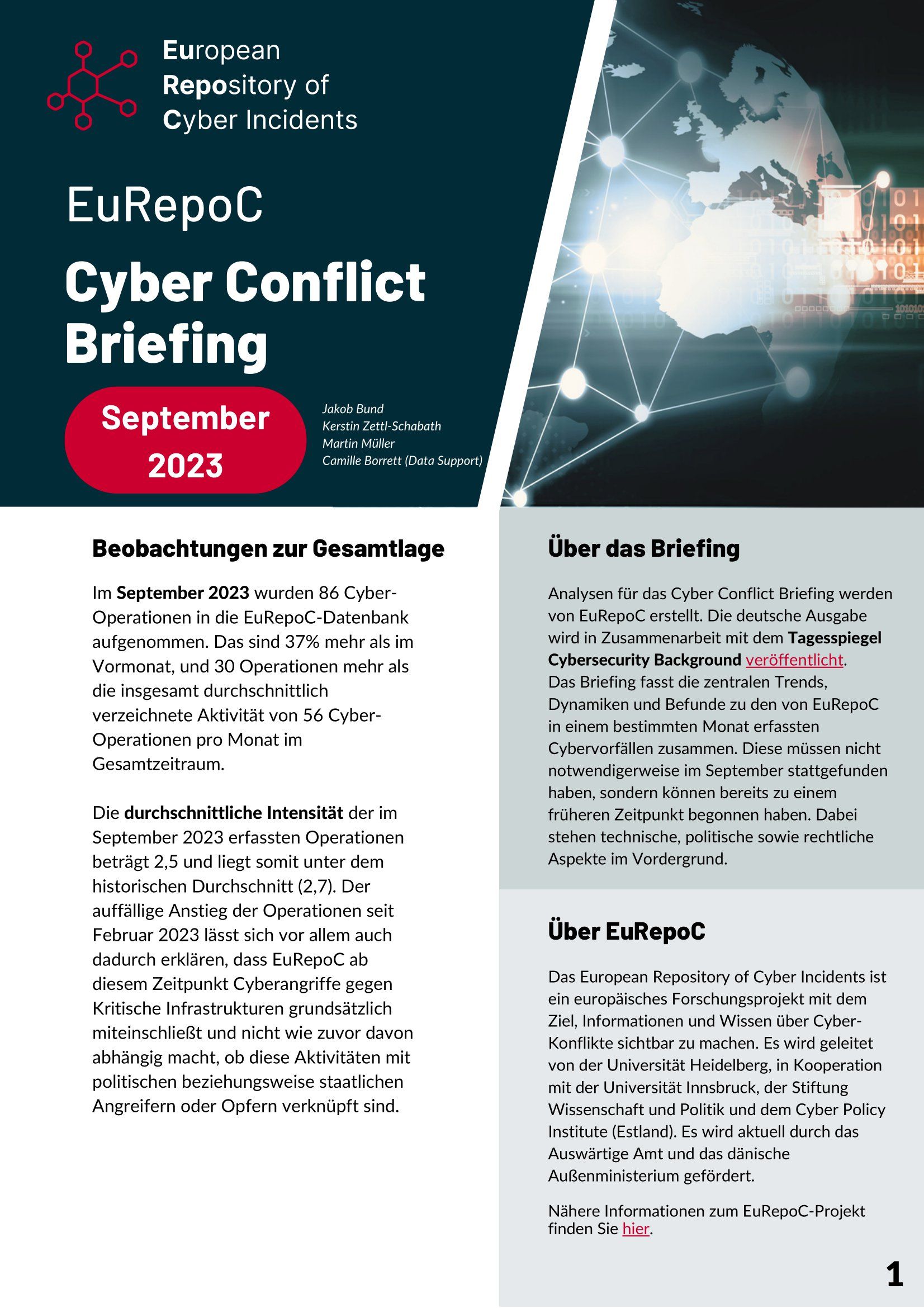 EuRepoC Cyberkonflikt-Briefing – September 2023