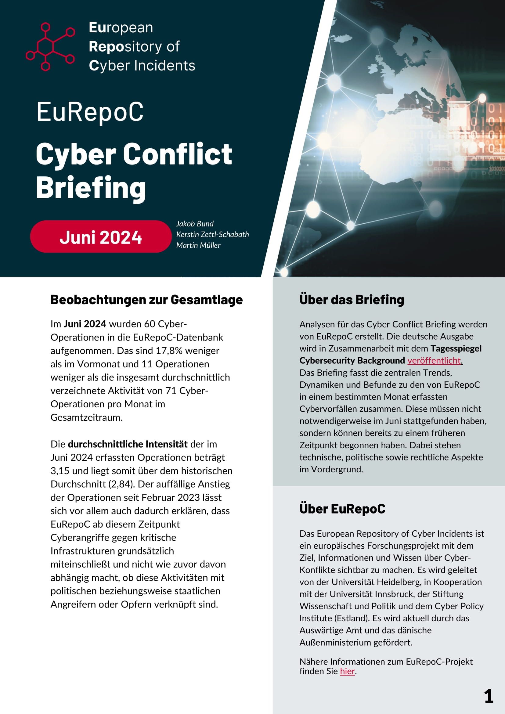 EuRepoC Cyberkonflikt-Briefing – Juni 2024