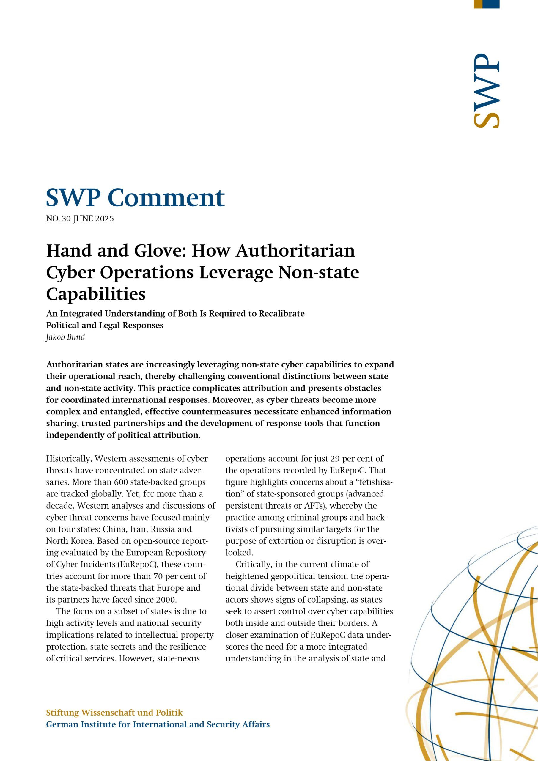 Hand and Glove: How Authoritarian Cyber Operations Leverage Non-state Capabilities
