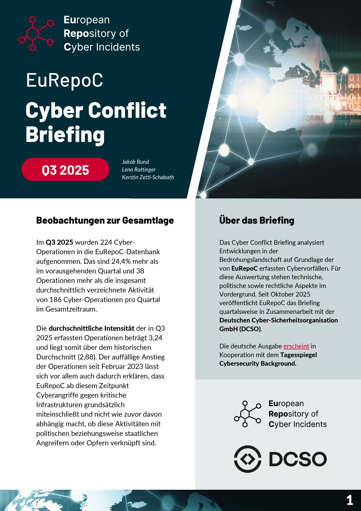 EuRepoC Cyberkonflikt-Briefing – Q3 2025