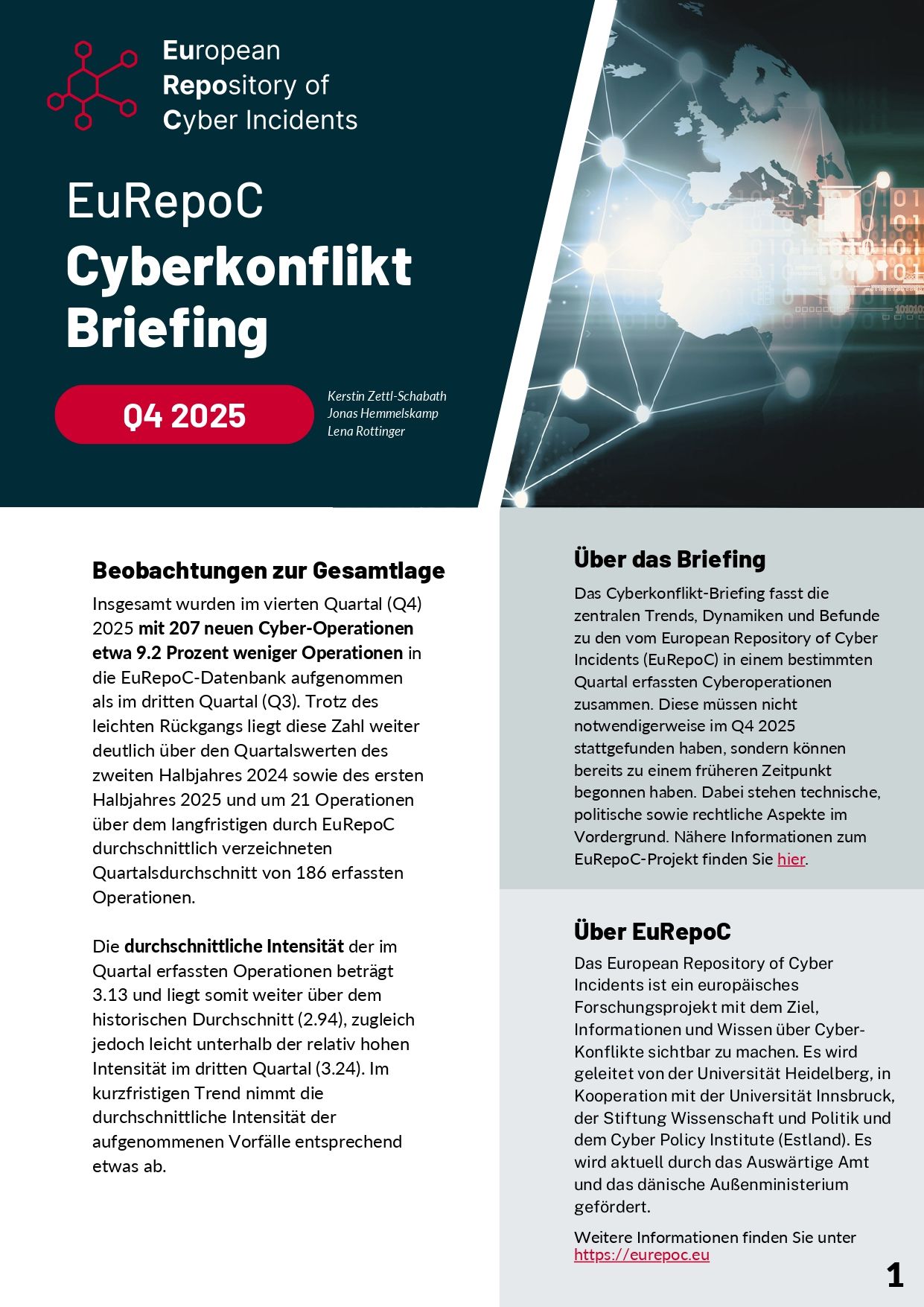 EuRepoC Cyberkonflikt-Briefing – Q4 2025