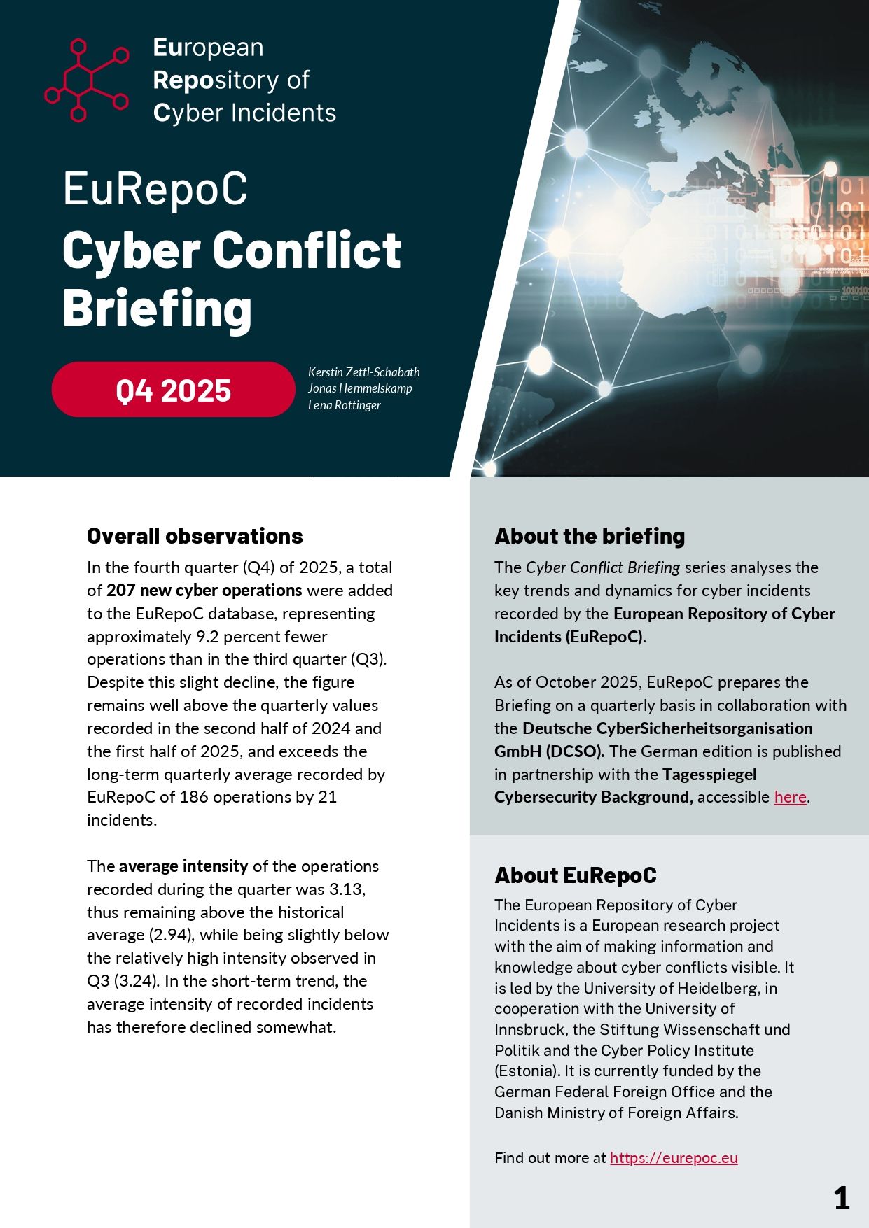 EuRepoC Cyber Conflict Briefing – Q4 2025