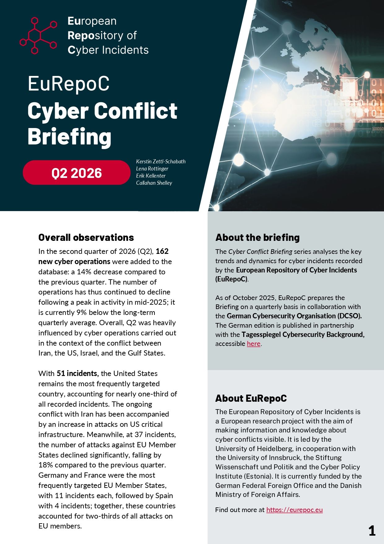EuRepoC Cyber Conflict Briefing – Q2 2026